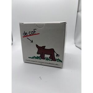 Vintage De Caf Baby Calf Cow Coffee Mug New W Box Recycled Paper Products Farm